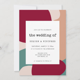 abstrato moderno forma convite de casamento