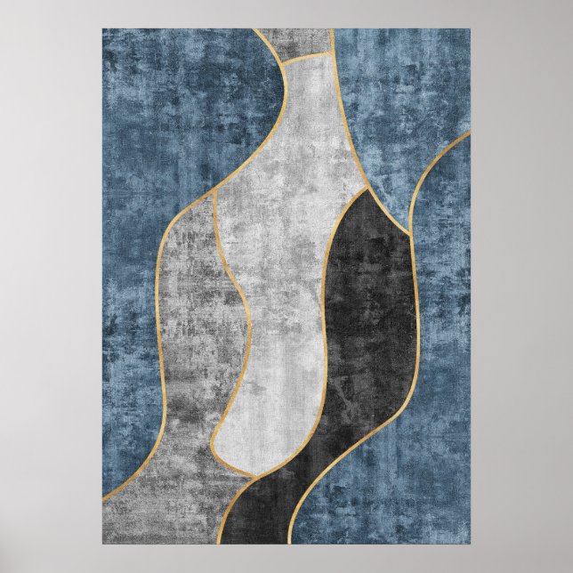 Abstrato moderno - Geométrico Wall Art Poster (Frente)