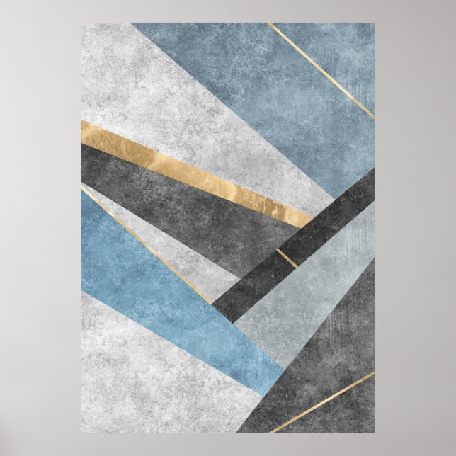 Abstrato moderno - Geométrico Wall Art Poster (Frente)