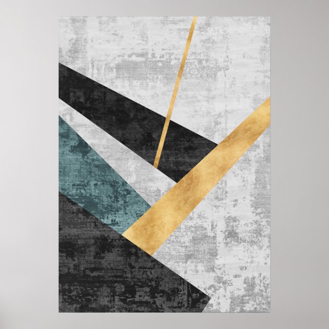 Abstrato moderno - Geométrico Wall Art Poster (Frente)
