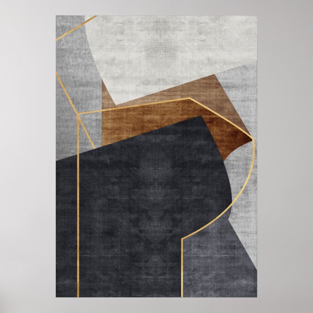 Abstrato moderno - Geométrico Wall Art Poster (Frente)