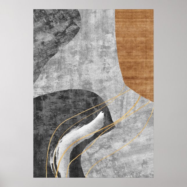 Abstrato moderno - Geométrico Wall Art Poster (Frente)