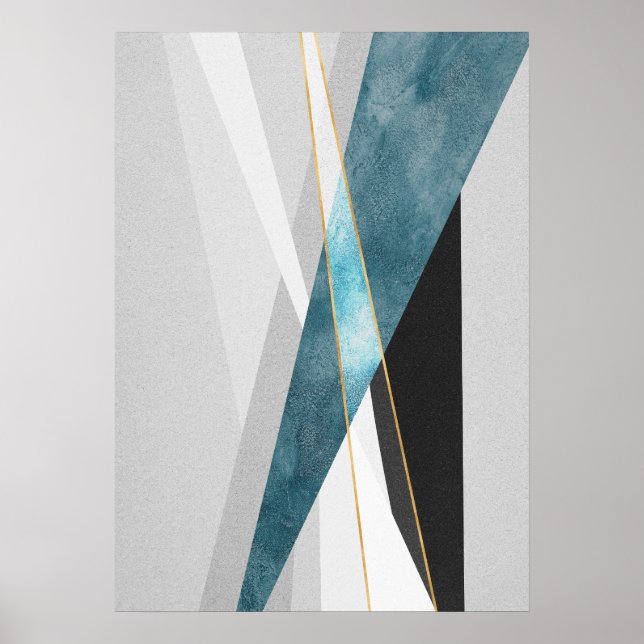 Abstrato moderno - Geométrico Wall Art Poster (Frente)