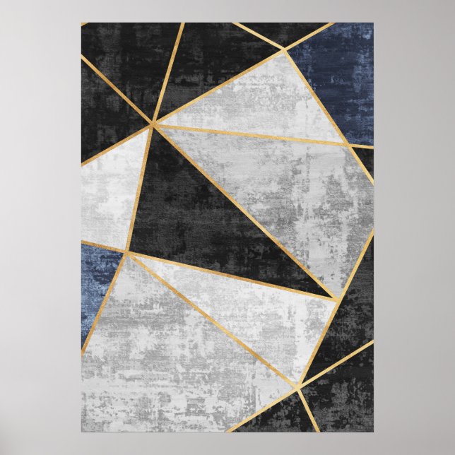 Abstrato moderno - Geométrico Wall Art Poster (Frente)
