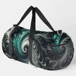 Abstrato moderno girando verde, prata e preto