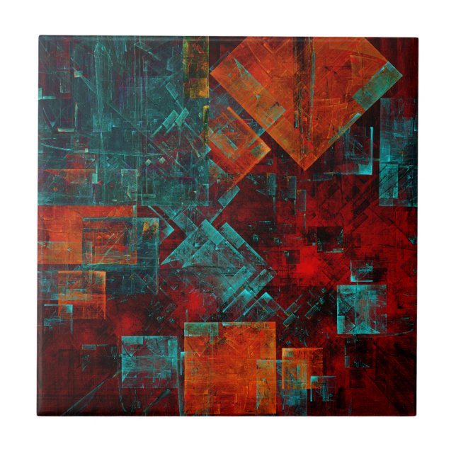 Abstrato Moderno Padrão Artístico Legal Colorido (Frente)