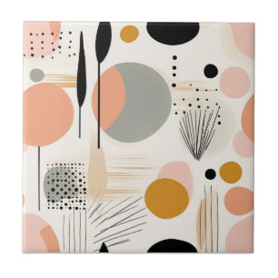 Abstrato Moderno Peach Dourado