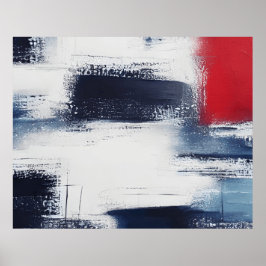 Abstrato moderno poster vermelho-branco-azul conte