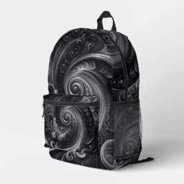 Abstrato Moderno, preto e branco girando simples