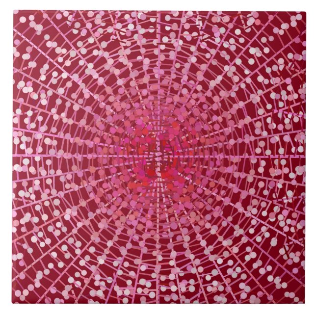 Abstrato moderno Starburst, Borgonha e Rosa (Frente)