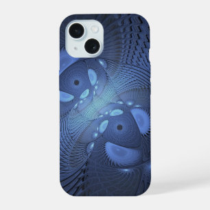 Abstrato moderno Trendy Dusk Blue Fractal Art