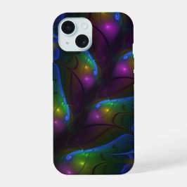 Abstrato Moderno Trippy Fractal Luminoso Colorido