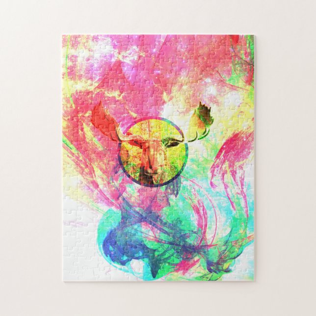 Abstrato Moose Photo Quebra-cabeça (Vertical)