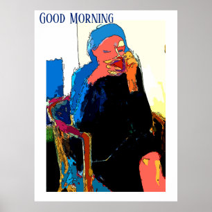 Abstrato Morning Coffee Poster, adicionar Poster d