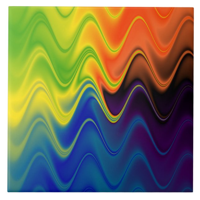 Abstrato Multicolor Ondulado (Frente)