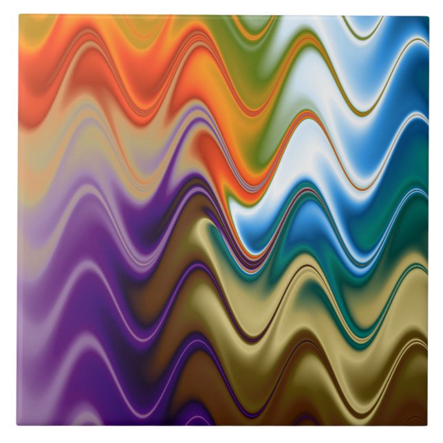 Abstrato Multicolorido Ondulado (Frente)