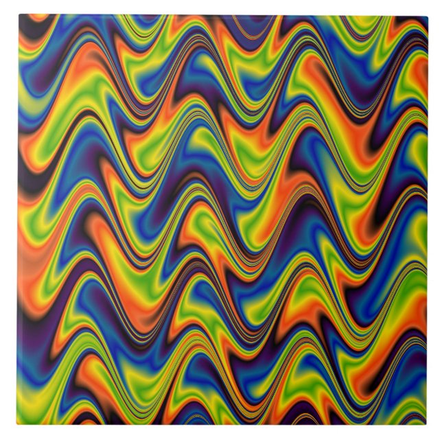 Abstrato Multicolorido Ondulado (Frente)