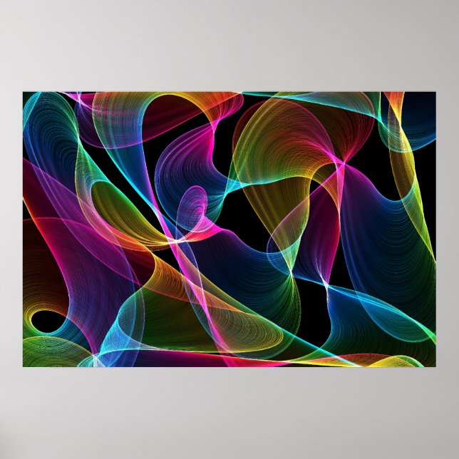 Abstrato multicolorido poster (Frente)