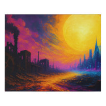 Abstrato Neon Techno-Punk Dreamscape