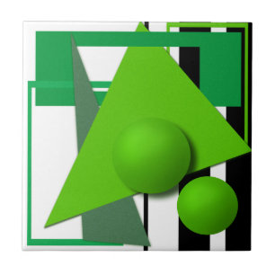 Abstrato neon verde formas geométricas esfera cir