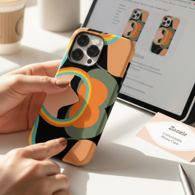 Abstrato nos anos 70 coloridos na estética negra (Criador carregado)