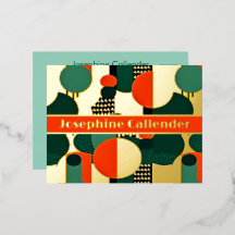 Abstrato nos círculos vermelho e verde