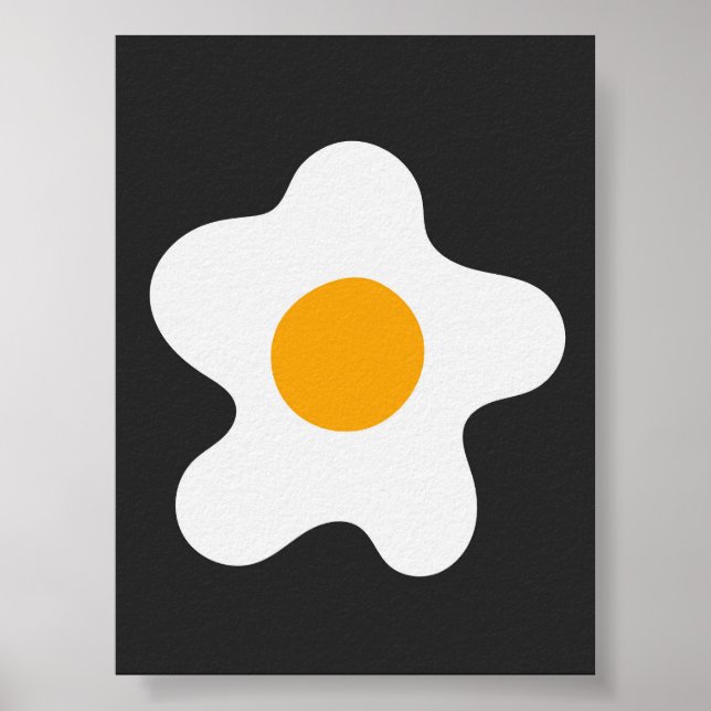 Abstrato Omelet Egg Modern Art Poster (Frente)