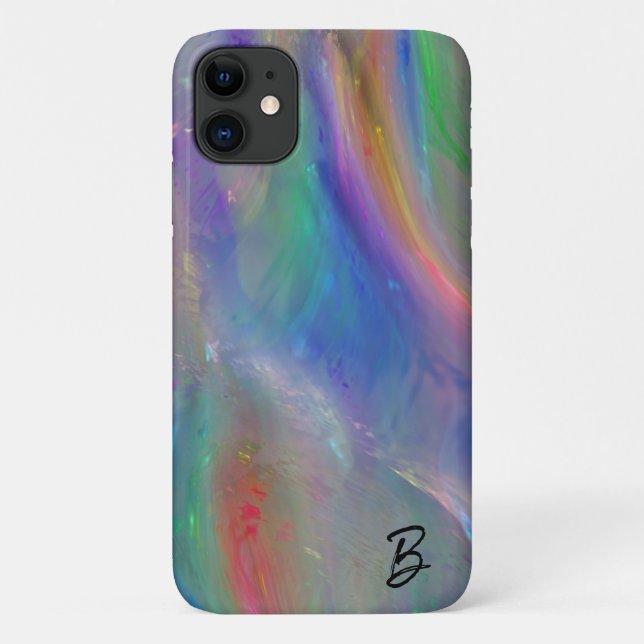 Abstrato Opal Capa de telefone Personalizada (Verso)
