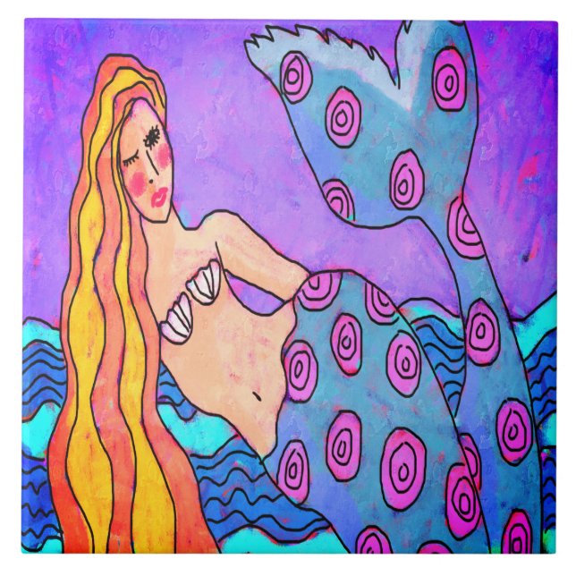 Abstrato original Mermaid Arte Digital (Frente)