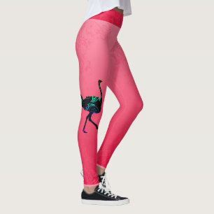 Abstrato Ostrich Leggings