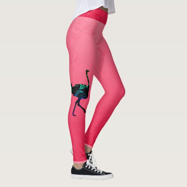 Abstrato Ostrich Leggings (Direita)