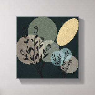 Abstrato ou Impressão acrílica de Canvas Moderno