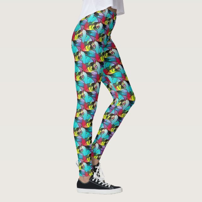 Abstrato padrão design 1208 - Leggings (Direita)