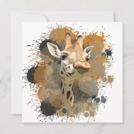 Abstrato Paint Splatter da African Willife Giraffe