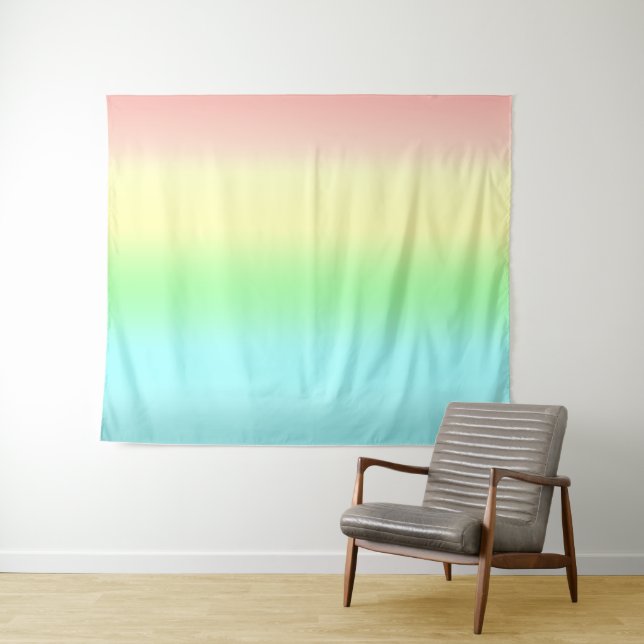 Abstrato Pastel Colors Art Hanging Tapeçaria (In Situ (Horizontal))