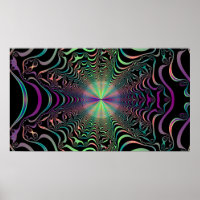 Abstrato Pastel Fractal Web Poster