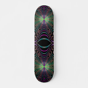 Abstrato Pastel Fractal Web Skateboard Deck