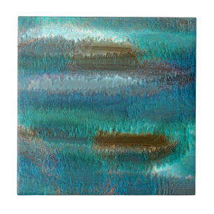 Abstrato patina cobre e verde por Renee