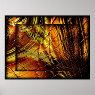 Abstrato Peace of Glass Poster