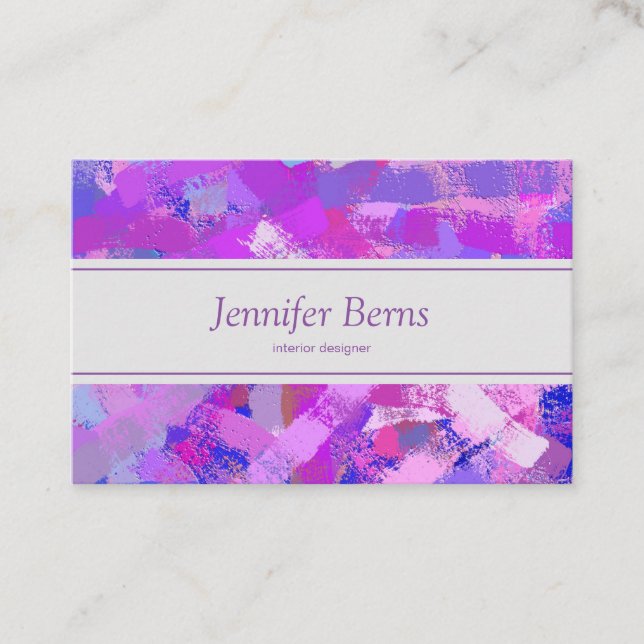 Abstrato Pincel Trave textura. Cartão de Visita (Frente)