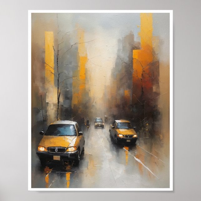 Abstrato pinta emoções Muralha Poster (Frente)