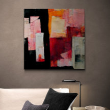 Abstrato pintando "promessas pacíficas". CANVAS P