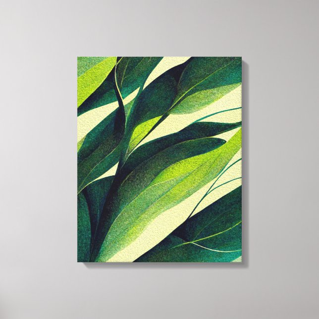 Abstrato Plantas Pintura Canvas Pintura Parede (Frente)