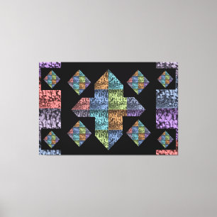 Abstrato Plus - Sinal de Arte de Canvas de Tulipas