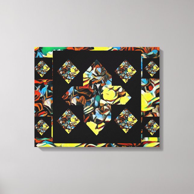 Abstrato Plus - Sinal de Canvas de Cravagem com So (Frente)