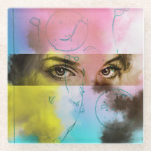 Abstrato, Pop de arte colorida, Porta copos de vid