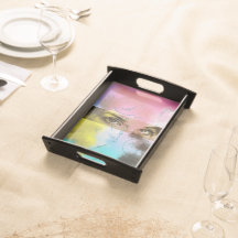 Abstrato, Pop de arte colorida, servindo bandeja