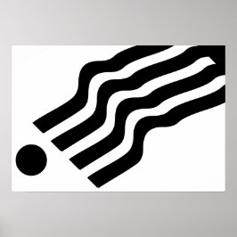 Abstrato Poster branco preto