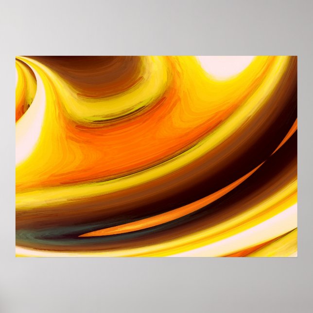 Abstrato Poster de pintura de computador digital I (Frente)