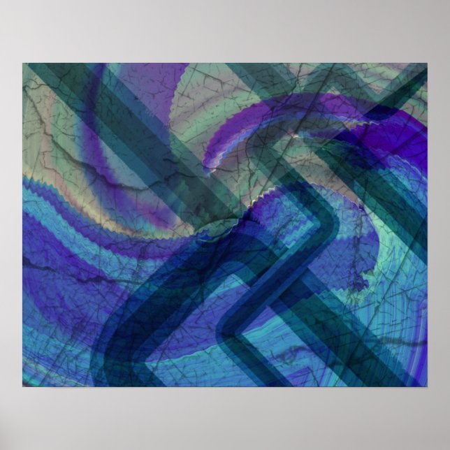 Abstrato Poster Impressão de Paisagem Industrial (Frente)
